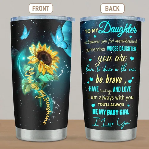 Vista 7 de Regalo para hija de mamá/papá, Navidad/cumpleaños/regalos de graduación para hija, ideas de regalo para hijas adultas, vaso de 20 onzas, 1 unidad