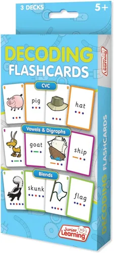 Vista 7 de Tarjetas didácticas de decodificación Junior Learning - 162 tarjetas