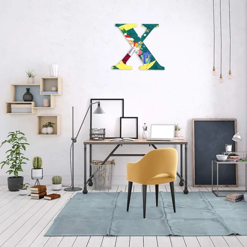 Vista 6 de Letras grandes de madera en blanco de 12 pulgadas, letras de madera sin terminar, letrero de madera para proyectos de manualidades para decoración