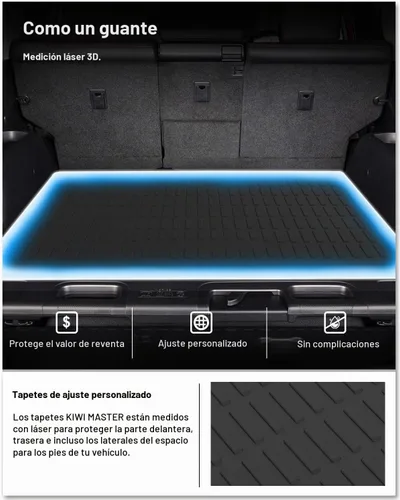 Vista 2 de KIWI MASTER Alfombrilla de maletero de carga para Toyota 4Runner 2010-2024, repuesto OEM PT218-89112 para todo tipo de clima, forro de maletero TPE