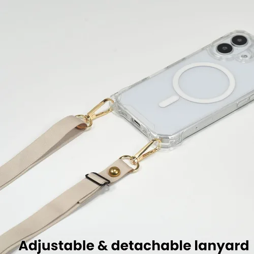 Vista 30 de Funda magnética para iPhone 13 Pro Max, con marco suave magnético transparente, parte trasera de PC, cubierta protectora contra golpes con cordón