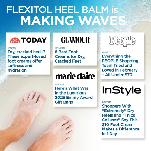 Vista 7 de Flexitol Bálsamo para el talón, rica crema hidratante y exfoliante para pies, versión original, 4 onzas