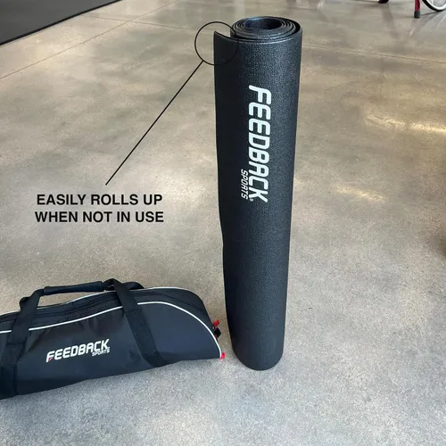 Vista 6 de FEEDBACK SPORTS Alfombrilla de entrenamiento de bicicleta Superficie antideslizante, segura para tacos de ciclismo Colocar debajo