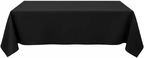 Vista 11 de Mantel rectangular de poliéster, manteles para mesas rectangulares de 6 pies, manteles de tela decorativa lavable para bodas, banquetes y campamento
