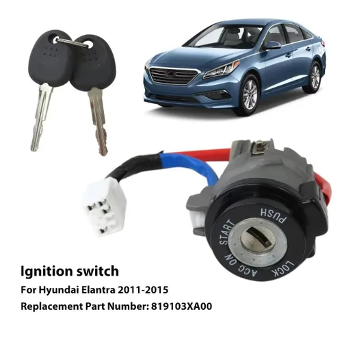 Vista 5 de 81910-3XA00 Interruptor de cilindro de bloqueo de encendido con 2 llaves para Hyundai Elantra GLS Sedan 2013 4 puertas