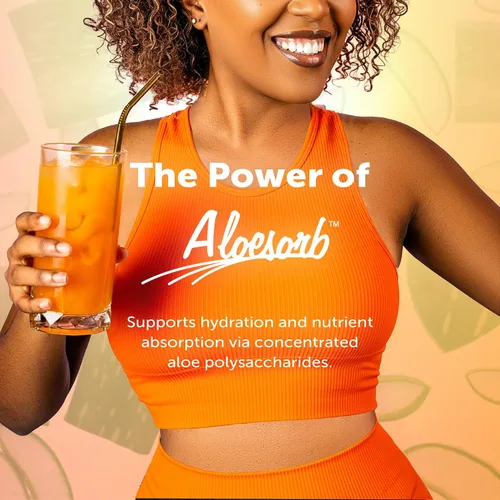 Vista 5 de Mezcla multivitamínica completa para bebidas ECODRINK sabor a arándanos y granada, paquete con 30 sobres (no incluye botella)
