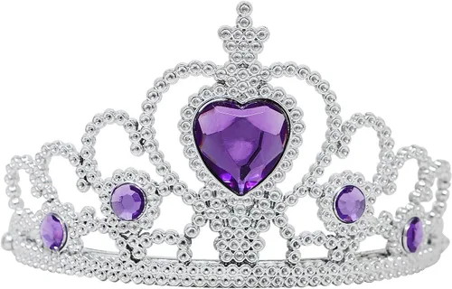 Vista 4 de Juego de 5 piezas de accesorios de vestir de princesa para Sofía Rapunzel corona, cetro, collar, aretes, guantes