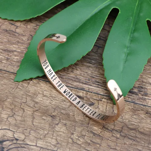Vista 4 de JoycuFF Pulseras para mujer, regalo de Navidad, cumpleaños, Acción de Gracias, para madre, momia, acero inoxidable, regalo significativo para mamá