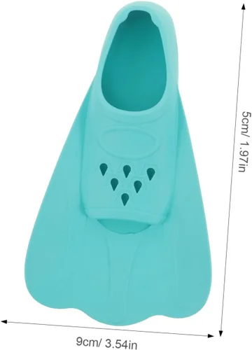 Vista 2 de Happyyami Aletas de natación cortas de silicona para adultos y aletas de entrenamiento flexibles para esnórquel en piscina y mar, cómodo diseño sin