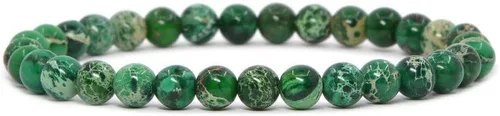 Vista 9 de Justinstones Gem - Pulsera elástica de cuentas redondas de 6 mm de piedras semipreciosas, unisex, 16.5 cm Ojo de tigre azul dorado AA