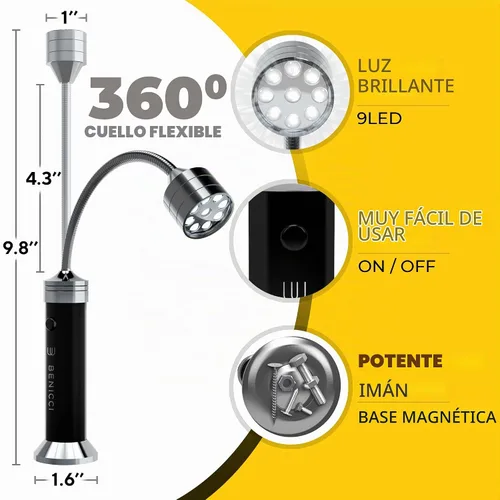 Vista 3 de Juego de 2 luces LED flexibles para parrilla, la luz perfecta para accesorios de parrilla con base magnética de 360 grados y cuello de cisne