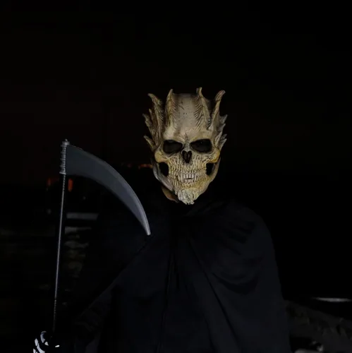 Vista 3 de Máscara de calavera de terror, máscara de esqueleto realista