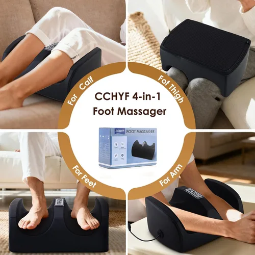 Vista 3 de Masajeador de pies con calor, masajeador eléctrico de pies y pantorrillas con rodillo, masaje de tejido profundo para fascitis plantar, neuropatía