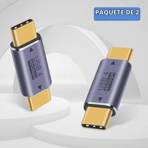 Vista 7 de Duttek Adaptador USB C a USB C de 40 Gpbs, 8 k@60 Hz y carga rápida de 100 W, adaptador tipo C macho a macho compatible con Thunderbolt 3/4 MacBook