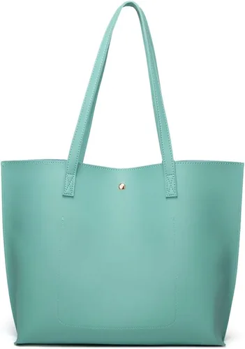 Vista 3 de Dreubea - Bolsa de hombro y de mano de piel sintética suave para mujer, con borla, de gran capacidad