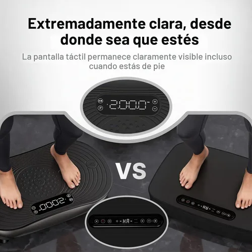 Vista 3 de Merach V33 Pro Vibration Plate Exercise Machine with Touchscreen, 99 Speeds Resistance Bands, Bluetooth, 350lbs Capacity, Vibration Platform for