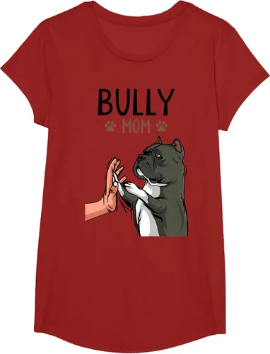 Vista 48 de American Bully Mom Cute Dog Mama Camiseta divertida para mujer, Blanco, S
