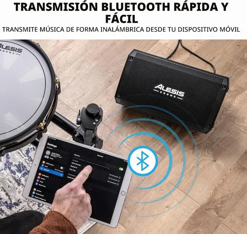 Vista 7 de Alesis Nitro Pro y Strike Amp 8 MK2 - Juego de batería eléctrica con altavoz amplificador de batería de 8 pulgadas de 2000 W, con Bluetooth