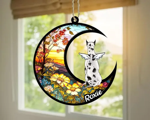 Vista 274 de LOVELYPOD Adorno de Navidad personalizado para perro Basset Hound (marrón) Basset Hound (marrón) adorno para atrapasoles de perro, razas de perros