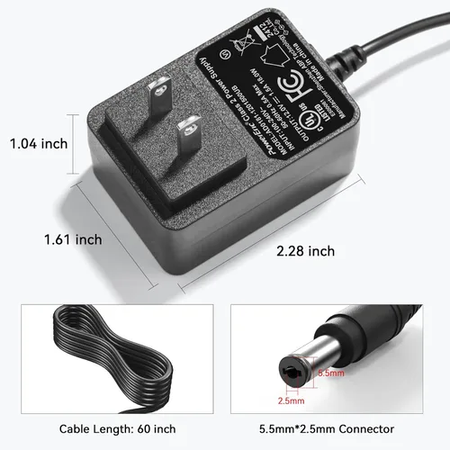 Vista 6 de Makartt Adaptador de Cargador de Energía Original para Lima de Uñas Nouvella, Suministro de Batería 12V 1.5A AC-DC para Lima Eléctrica Recargable