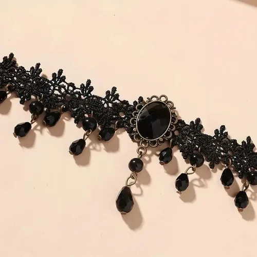 Vista 5 de Fesciory Black Necklace for Women, Adjustable Daily Goth Jewelry Gift Negro 1