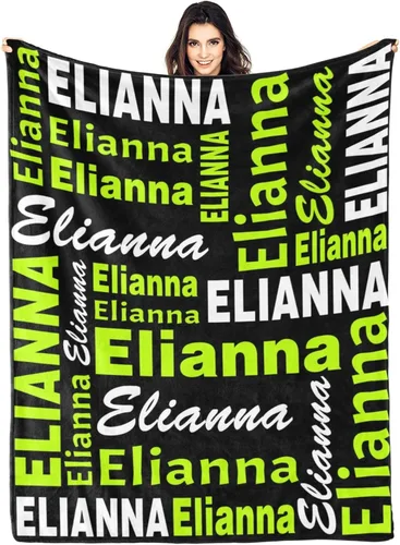 Vista 35 de Manta personalizada con nombre, manta personalizada con nombre, manta personalizada para adultos, niños y bebés, manta personalizada con monograma