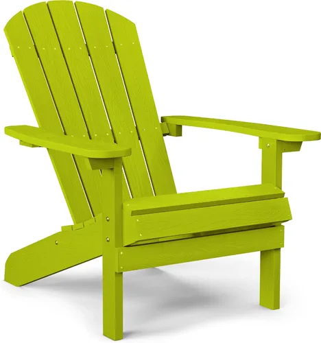 Vista 38 de YEFU Silla Adirondack de plástico resistente a la intemperie, sillas de patio con instalación fácil en 5 pasos, se ve exactamente como madera real
