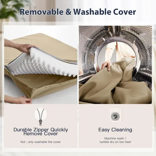 Vista 6 de BFPETHOME Cama para Perros de Exterior para Perros Grandes, Impermeable, Ortopédica con Funda Extraíble Lavable, Colchoneta de Espuma Tipo Caja