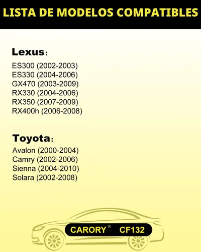Vista 3 de Filtro de aire de cabina con carbón activado para Toyota Camry (2002-2006), Sienna (2004-2010), Avalon (2000-2004), Lexus RX350 (2007-2009), ES330