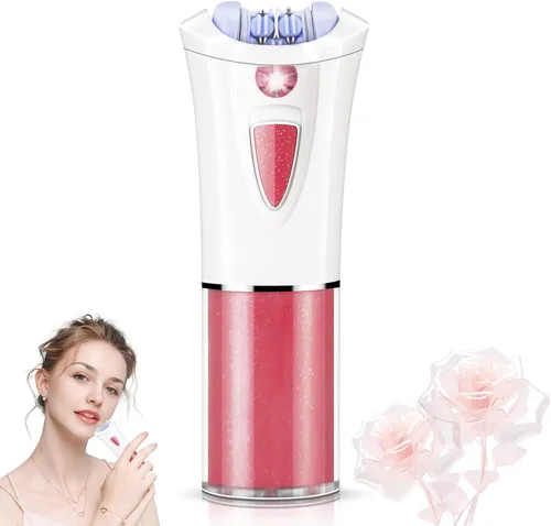 Vista 9 de Depiladora facial para mujer, depiladora facial con luz LED, pinzas eléctricas de deslizamiento suave para cara, brazos, piernas, línea de bikini