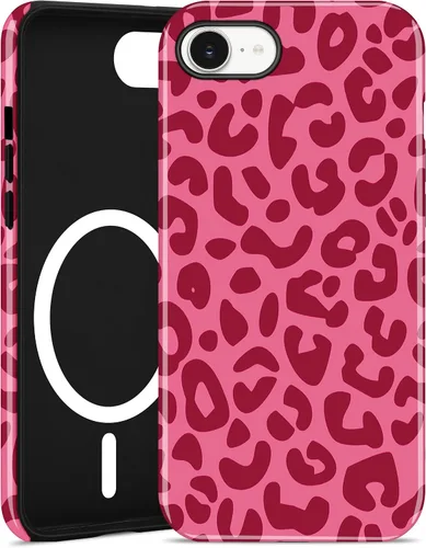Vista 185 de Jusy Funda compatible con MagSafe con estampado de caparazón de tortuga marrón para iPhone 7/8/SE, cubierta protectora de TPU suave magnética