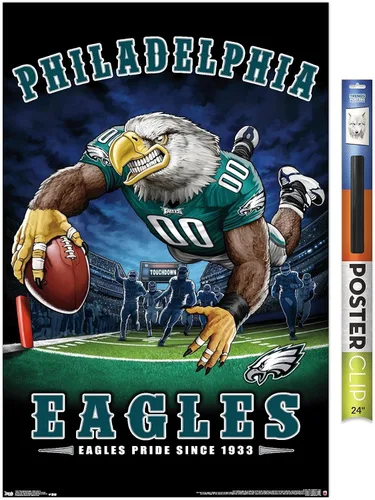 Vista 18 de Trends International NFL Philadelphia Eagles - Póster de pared de End Zone 17, 14.725 x 22.375 pulgadas, versión enmarcada de madera de granero