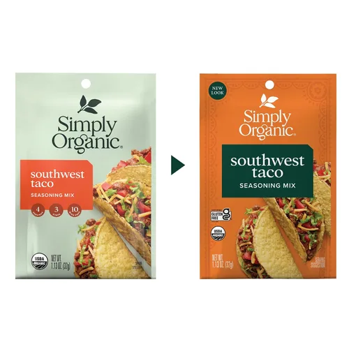 Vista 3 de Simply Organic Condimento Southwest Taco certificado, orgánico 1.13 onzas