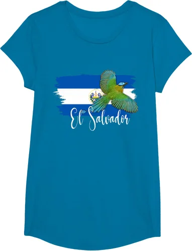 Vista 48 de Camiseta con la bandera de El Salvador, mapa de El Salvador, camiseta de Salvador para mujer, Negro