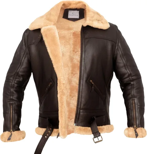 Vista 3 de B3 Bomber Chaqueta Aviator Real Shearling B3 Bomber Chaqueta Invierno