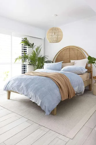 Vista 13 de Funda de edredón de terciopelo sólido ultra-luxe, ropa de cama boho UO, funda de colcha Donna, juego de edredón de 3 piezas, juego de cama de Aqua