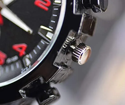 Vista 5 de Reloj deportivo GT Racer para hombre, estilo militar, aviador, estilo militar, de silicona, color negro