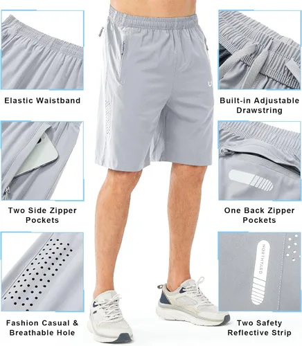 Vista 5 de NORTHYARD Pantalones cortos deportivos ligeros de secado rápido y de 7pulgadas para hombre, para senderismo, deportes, gimnasio, correr
