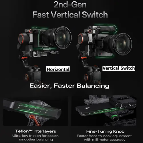 Vista 9 de hohem iSteady MT3 Pro Kit estabilizador de cardán para cámara, con mango