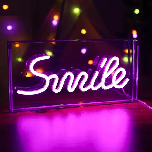 Vista 15 de Letrero de neón LED para fiesta, escritorio, dormitorio, hogar, cumpleaños, decoración artística con USB