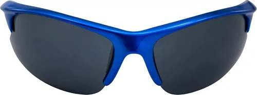 Vista 2 de AlterImage Scout Wraparound - Lentes de sol retro para deportes y motocicleta para hombres o mujeres, montura azul sin montura con puntas de goma