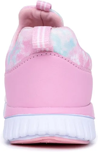 Vista 3 de Nautica Tenis deportivos sin cordones para niñas jóvenes, elegantes zapatos para correr y tenis para niños pequeños y grandes