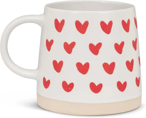 Vista 15 de Abbott Collection Taza de Base Ancha con Abejas - Gres, Amarillo/Marfil, 3.5 Pulgadas de Alto (14 Onzas)