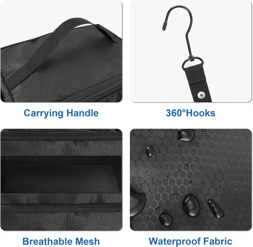 Vista 3 de Organizador de maleta, organizador de equipaje de viaje, estantes de viaje colgantes portátiles, cubos de embalaje plegables para llevar en la maleta