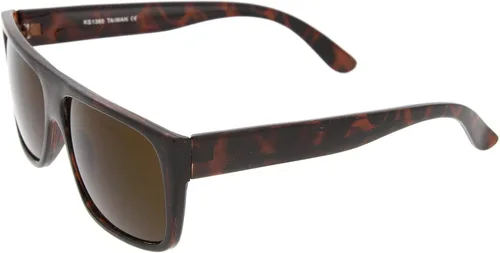 Vista 4 de zeroUVRetro con parte superior plana amplia Templo Eazy E Estilo Rectángulo anteojos de sol 57mm