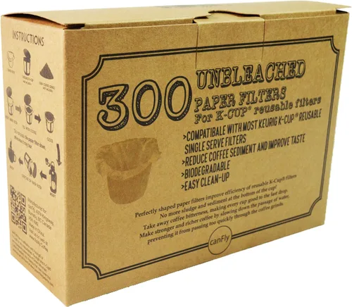 Vista 3 de K Cup Filtros de papel desechables para cápsulas de café reutilizables, 300