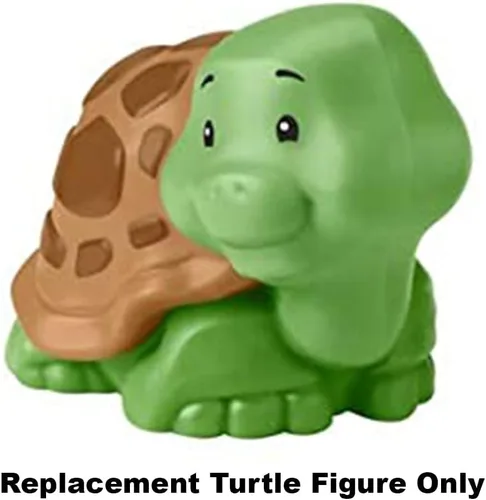 Vista 4 de Pieza de repuesto para el juego Fisher-Price Little People Safari Animal Friends - GFL22 ~ Figura de tortuga verde y marrón de repuesto