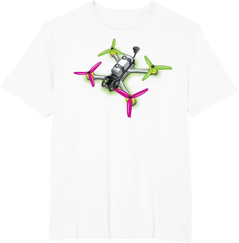 Vista 16 de Freestyle FPV Racing Drone Pilot Acro Quadcopter - Camiseta de sandía, Negro, S