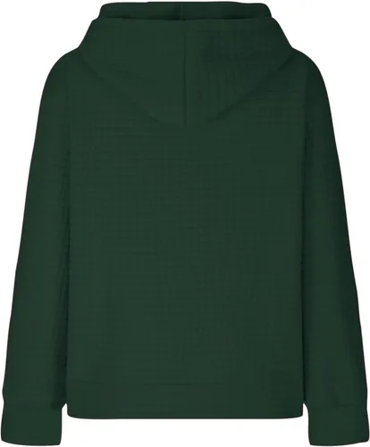Vista 4 de Ceboyel Sudaderas con capucha de punto gofre para mujer, sudaderas con cordón de ajuste, suéteres casuales de moda, cómodos trajes de otoño