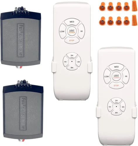 Vista 2 de Kit de control remoto para ventilador de techo, receptor universal de tamaño pequeño compatible con Hampton Bay Harbor Breeze Hunter, atenuable